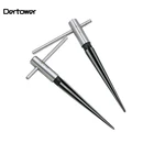 3-13 мм 6 рифленых мостовых штифтов, конические резные инструменты для работы по дереву, штифты, ручной Ремер с Т-образной ручкой, коническая фаска, Reaming DT6