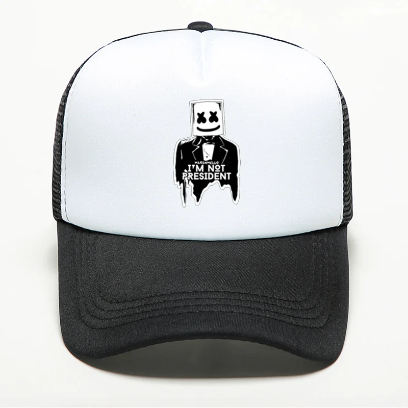 Модная Рок Группа DJ Marshmello бейсболка со смайликом унисекс для взрослых хип хоп