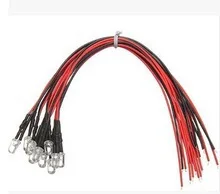 

50pcs/Lot 3mm RGB Pre Wired Led Fast Flash Light 12V 20cm Red/Green/Blue