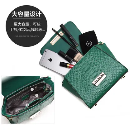 Весной и летом новая мода кожаная сумка крокодил зерна цепи крылья пакет|handbag