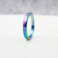 sexamara fashion jewelry grade aaa quality 4mm width flat rainbow color hematite rings woman girl best friend 1 piece hr1012