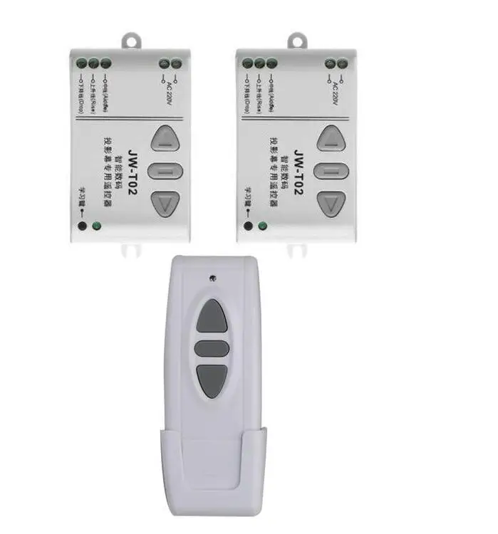 Интеллигентая(ый) Главная JW-T02 AC 220 вольтным и Беспроводной дистанционного Управление переключатель с крышкой вверх/вниз единый трубчатый моторный контроллер двигателя вперед заднего хода - Цвет: 2 switch 1 remote