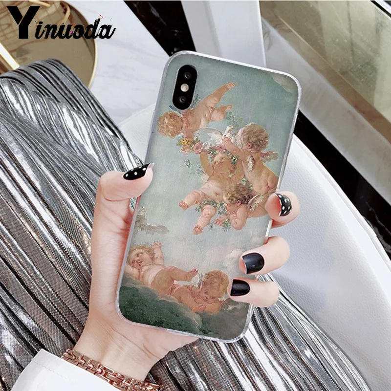 Yinuoda Ренессанс ангелы DIY печать рисунок чехол для телефона чехол для Apple iPhone 8 7 6 6S Plus X XS MAX 5 5S SE XR чехол