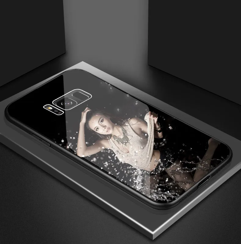 Индивидуальные фото чехлы с закаленным стеклом для samsung Galaxy S8 S9 Plus Note 8 чехол уникальный бампер Coque для Galaxy Note8 чехол