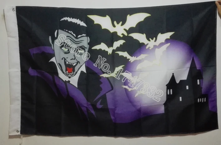 Хэллоуин флаг вампира летучих мышей горячие продажи товары 3x5 футов 150x90 см Баннер