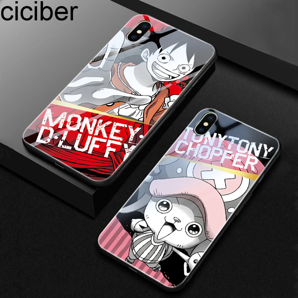 Ciciber цельный чехол для телефона Luffy iphone 11 Pro Max X XR XS макс. закаленное стекло Чехлы 7 8
