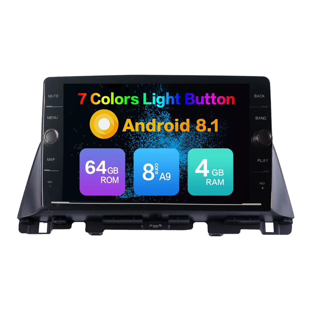 Восьмиядерный 4 Гб ОЗУ 64 ПЗУ Android 8 1 автомобильный DVD GPS плеер Deckless стерео для KIA K5 2016