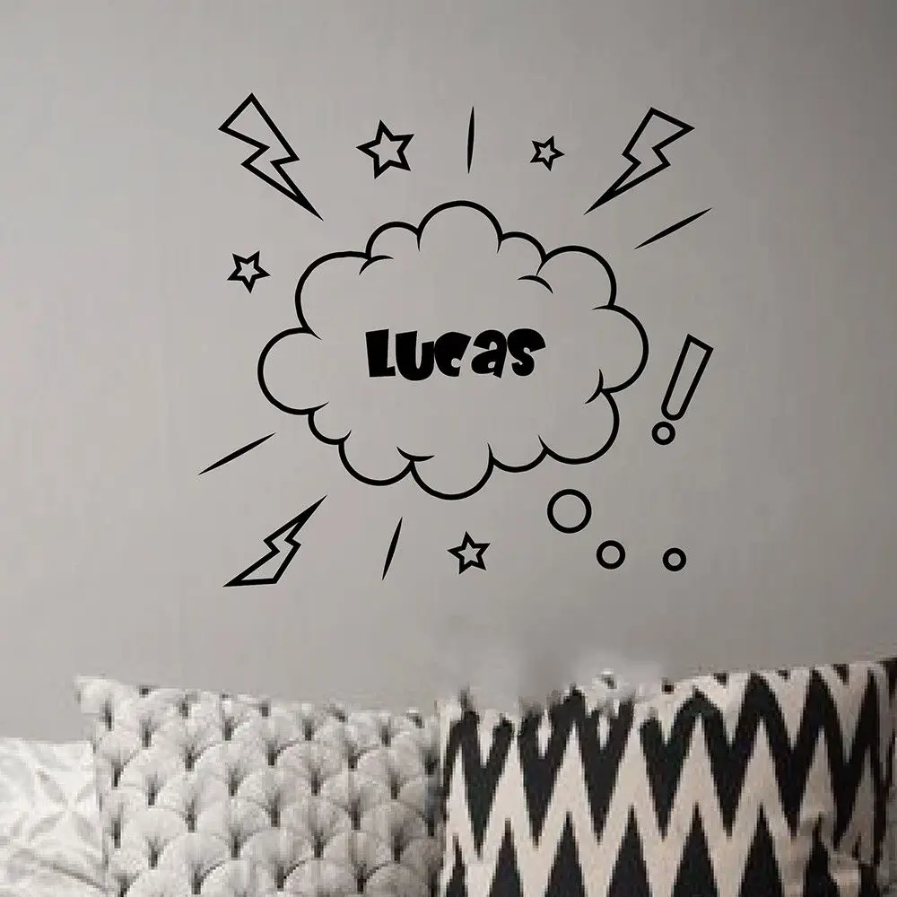 Милая Пиратская Наклейка на стену персональное имя наклейка пиратский корабль