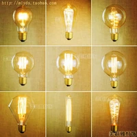2pcs e27 40w 220v retro lampada edison bulb lamp bombilla edison vintage bulb light lamp ampoules decoratives st64 a19 t45 g80