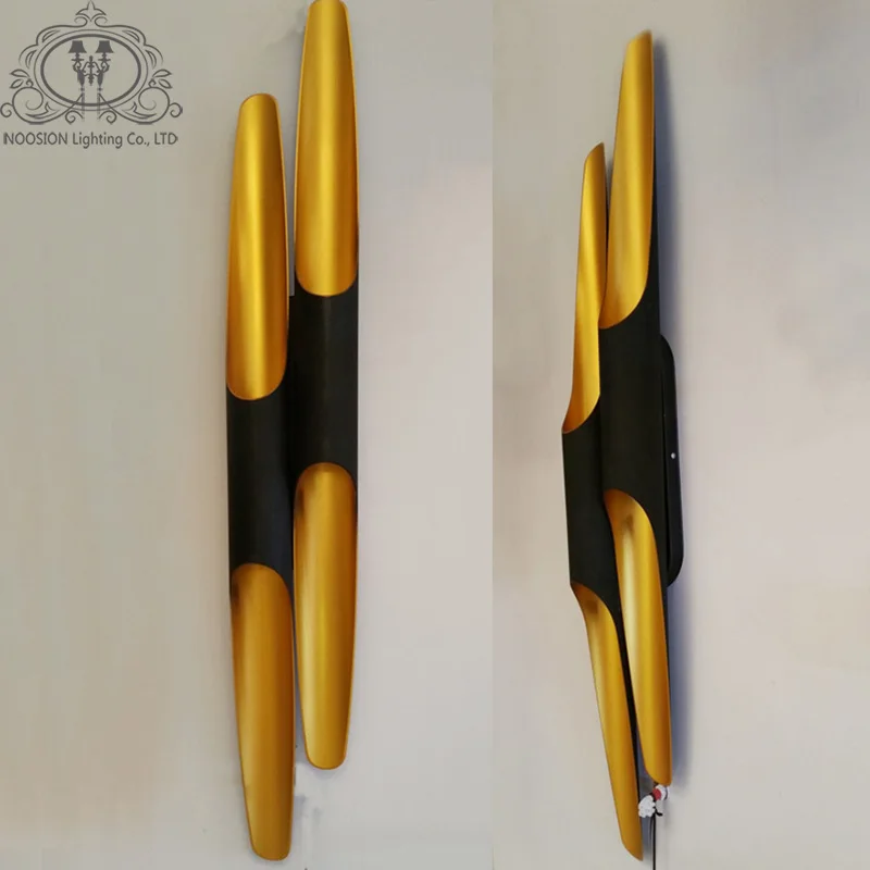 NOOSION современные трубы настенный светильник светодиодный Алюминий Черное золото