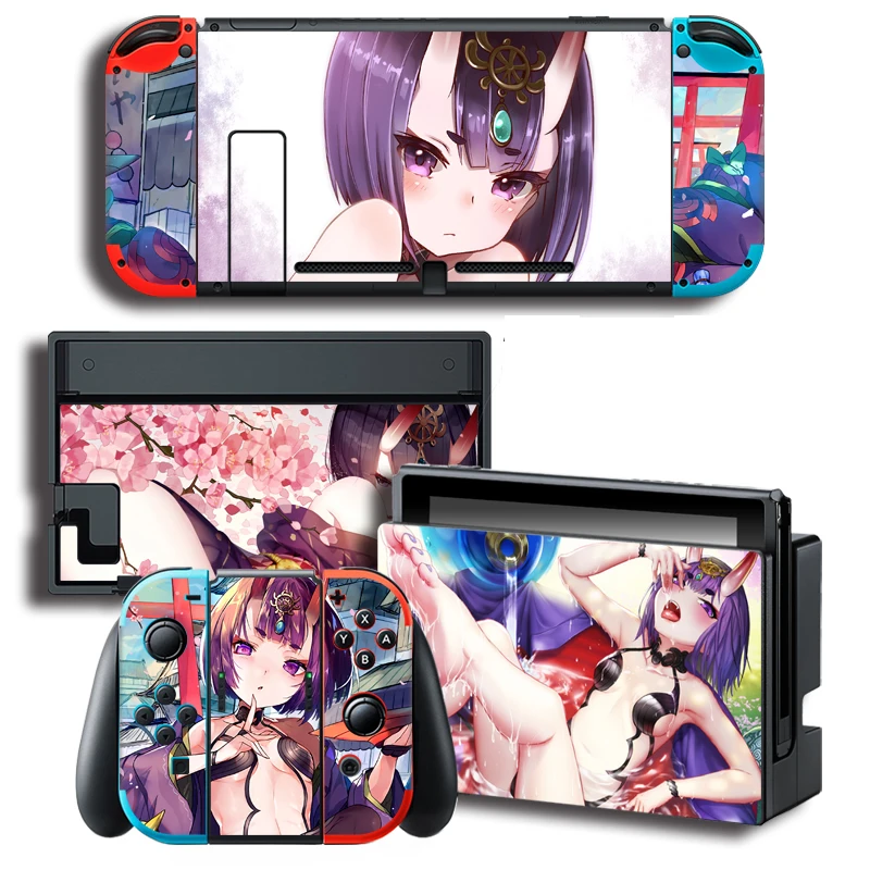 Наклейка Shuten douji для консоли Nintendo Switch NS + контроллер подставка держатель Защитная
