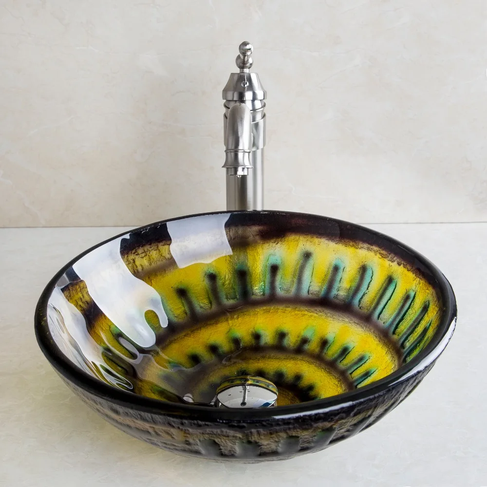 Набор для ванной комнаты из закаленного стекла новый набор раковины никеля с