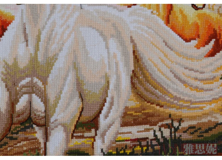 Free shipping finished Lucky horse kit embroidery cross stitch no frame TC21 |