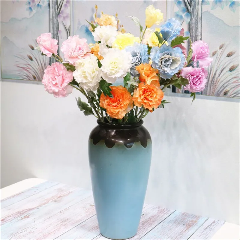 

10Pcs Fake Short Stem Hibiscus 25.6" Length Simulation Tufting Hibiscus Mutabilis for Home Wedding Decorative Artificial Flowers