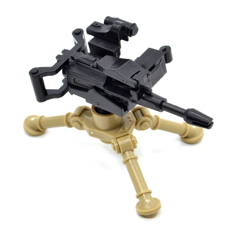 5 шт./лот MOC пистолеты гатлинг M2 Ступка M2HB M1919 строительный блок тяжелый пулемет штатив WW2 армейское оружие детские игрушки CPJ30082