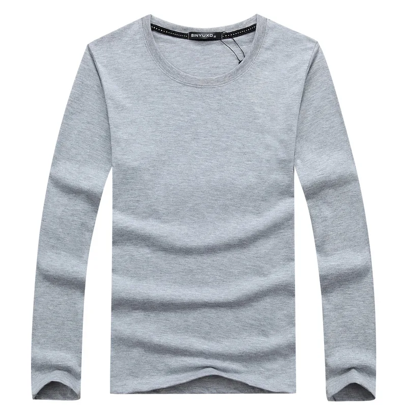 Мужская хлопковая футболка с длинным рукавом большие размеры 3XL 4XL 5XL 15 | одежда