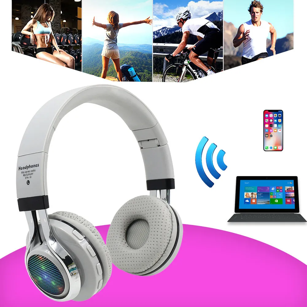 Беспроводные наушники Bluetooth 4,1, гарнитура с шумоподавлением, наушники и радио, музыка, игры, музыка, подарок, чат