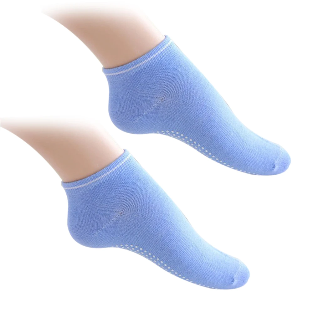 Синий Non-slip Cycling Socks Women Yoga Socks Fitness Sports Running Socks Soft Breathable Pilates Socks for Basketball Exercise - Цвет: Синий