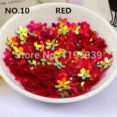 Пайетки из ПВХ 30 г/лот 10 мм цветок с 1 центральным отверстием чашка цветком сливы