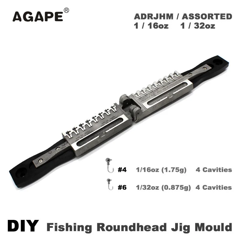 Рыболовная форма с круглой головкой Agape DIY ADRJHM/Ассорти комбинированная 1/16 унции (1