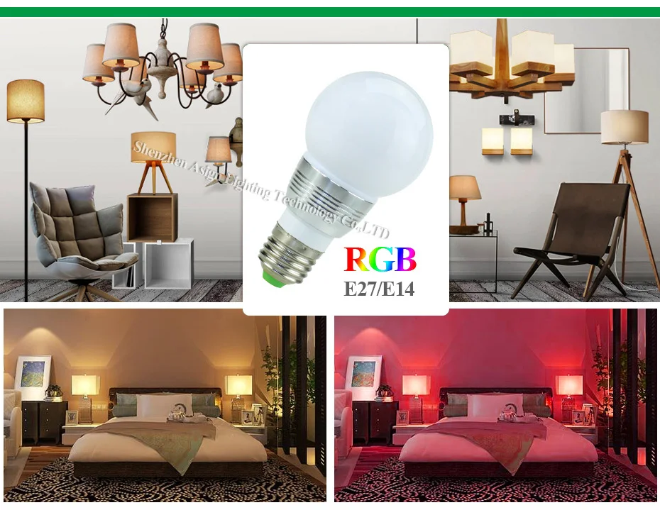 Светодиодный лампы RGB светодиодный лампы E27 E14 16 Цвет изменение Светильник лампы в форме свечи лампы RGB Светодиодный точечный светильник лампа AC85-265V+ 24-кнопочный ИК-пульт дистанционного управления Управление