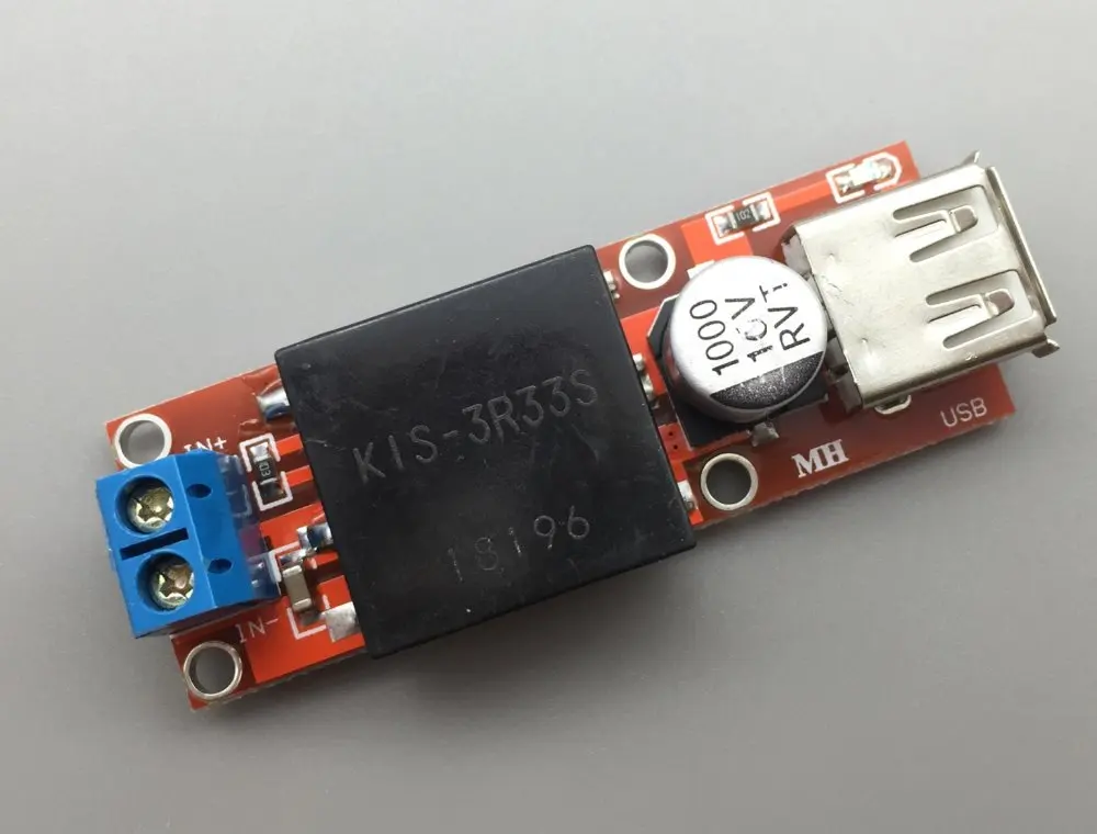 10 шт. 5 В выходной USB-преобразователь постоянного тока 7-24 в 3 А понижающий модуль