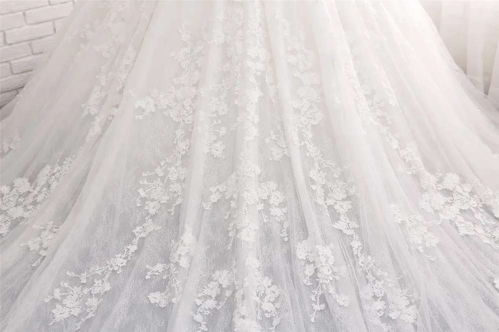 Винтажное свадебное платье со шлейфом и длинной талией 2018|ball gown wedding dresses|vintage