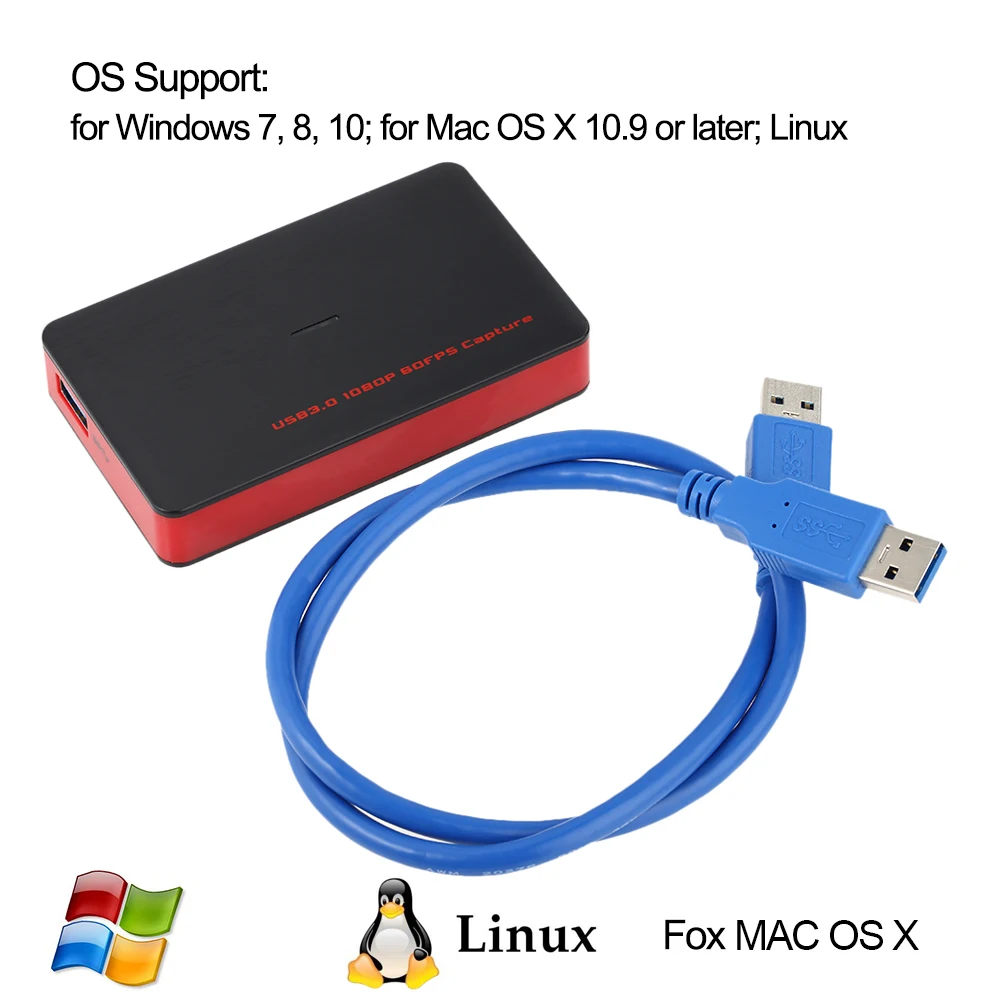 HD видео аудио рекордер USB 3 0 игра Захват Plug and Play вход выход для XBOX One PS4 Windows Linux MACb