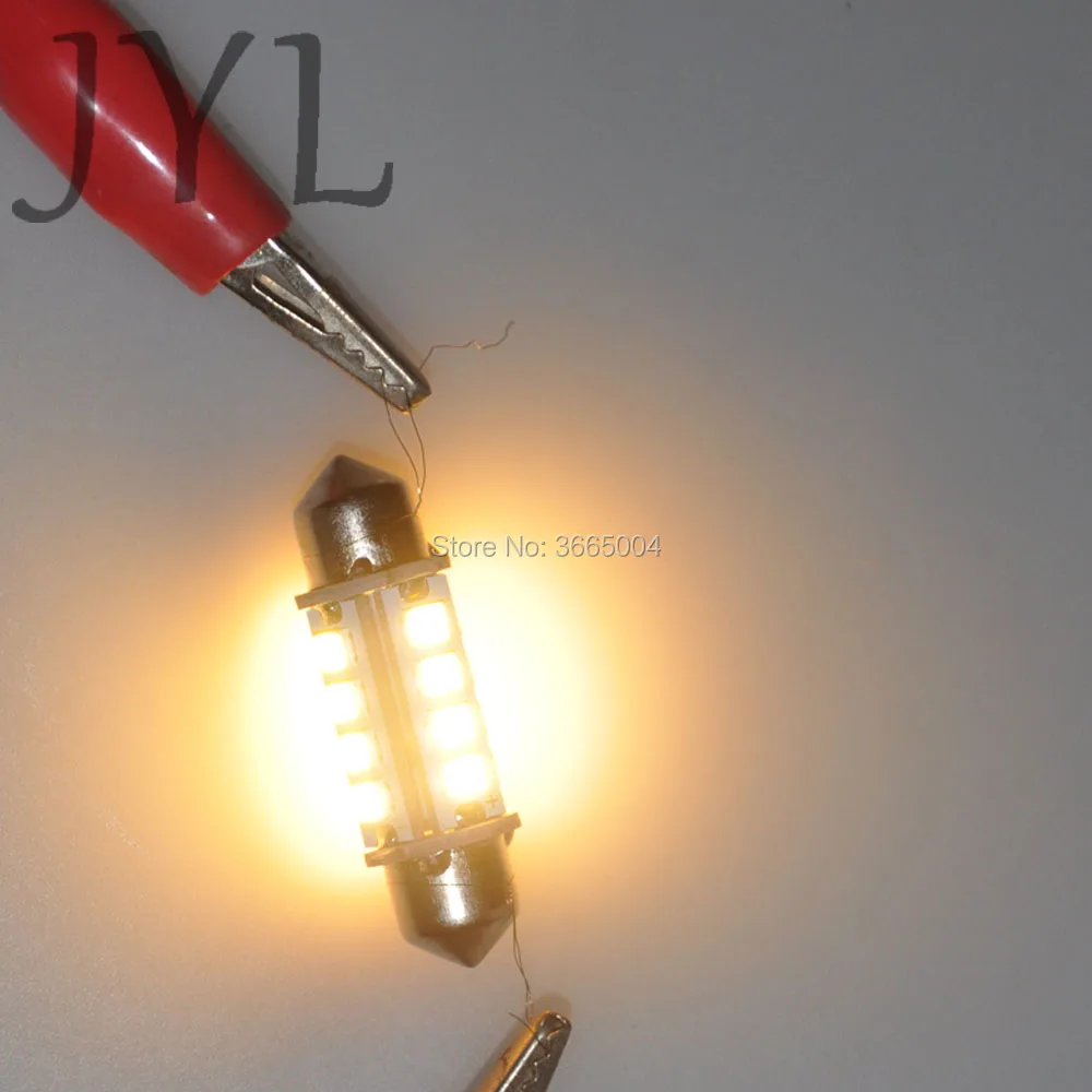 4 шт. 36 мм 16-2835 SMD светодиодный лампы для салона автомобиля 1 50 &quotГирлянда теплый