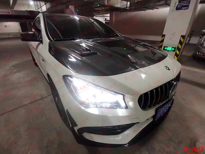 Z-ART CLA углеродное волокно капота двигателя для C117 крышка 180 CLA200 CLA250 | Автомобили и