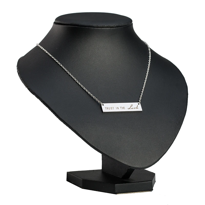 Для женщин ожерелье &quotдоверие в лорд&quot Вера ключицы цепи Нержавеющая сталь