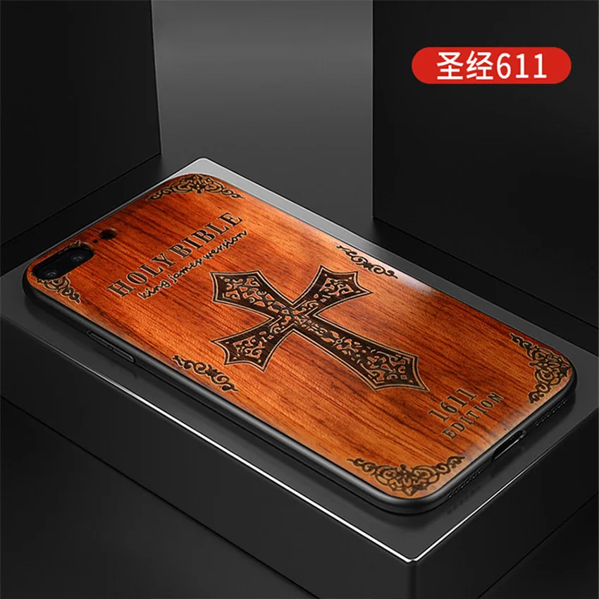 Новинка, чехол для iPhone 8, iPhone 8 Plus, тонкая деревянная задняя крышка, TPU, чехол-бампер для iPhone 7, чехол для телефона s 7 Plus - Цвет: as picture