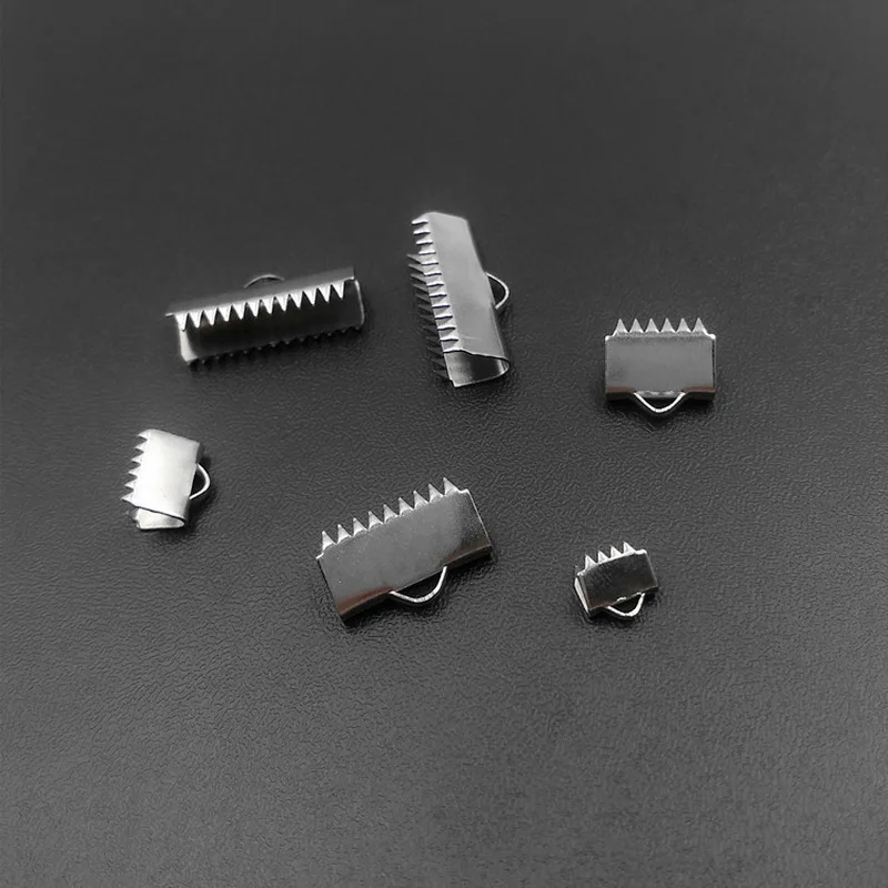 

50pcs/lot Stainless Steel Connector Fastener End Caps Crimp Beads Clip For Jewelry DIY Making Handmade Accessories