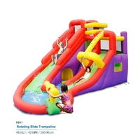 new rotating double slide bounce house inflatable trampoline jumping bouncy castle bouncer jumper indoor playground for kid