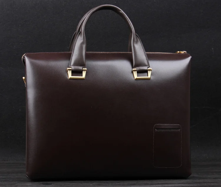 YINTE Business Men's Briefcase Leather 14 inch Laptop Bag High Quality Messenger Large Capacity Men's Totes Portfolio T8182-3