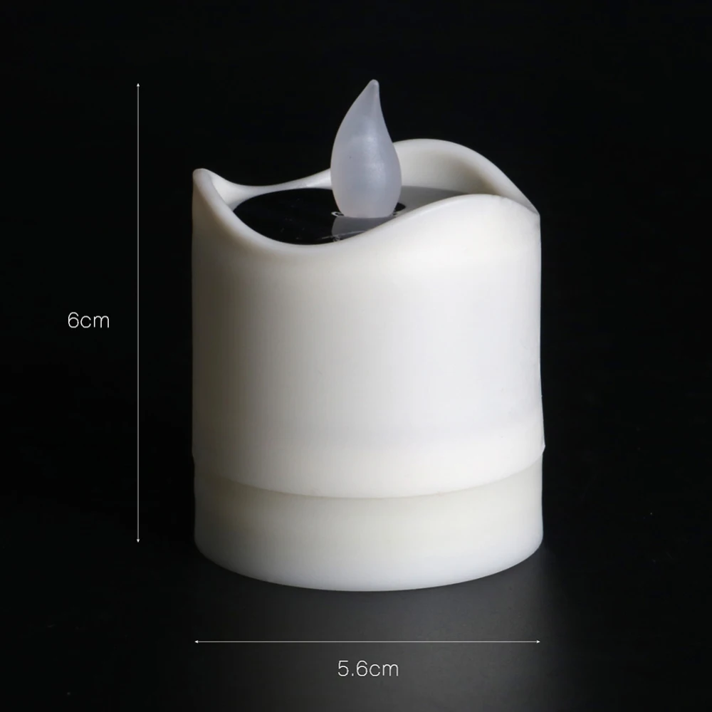 6 шт./компл. искусственная имитация свеча Солнечная Мерцающая беспламенная