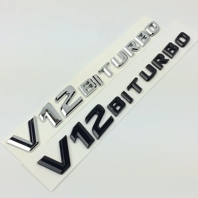 V8 V12 Biturbo эмблема значок наклейка 3D Автомобильная логотип для Benz BMW VW Hyundai Mazda Opel Skoda