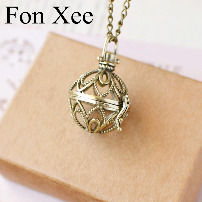 Магнитный диффузор для эфирных масел Круглый ожерелье с шариком выдалбливают