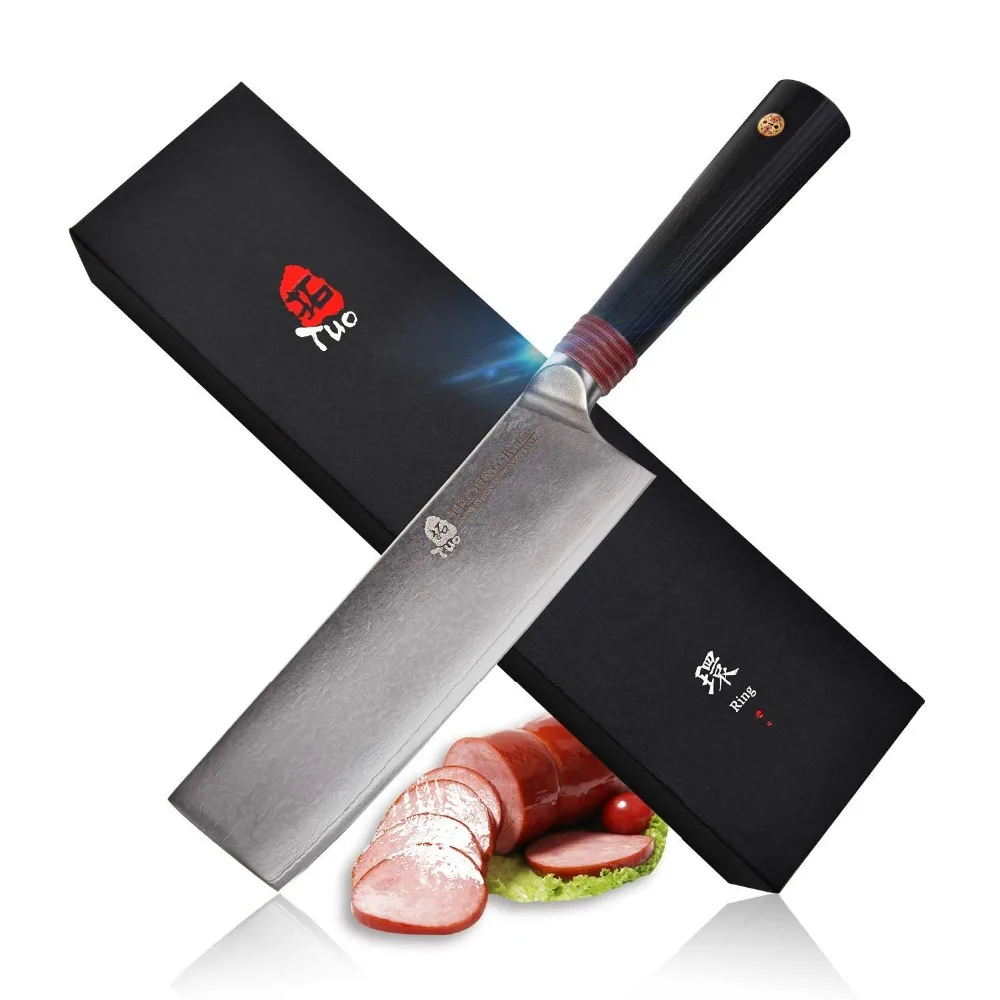 TUO столовые приборы кольцо-R серия kiritsuke Ножи 6 5 &quot-AUS-10 японской дамасской