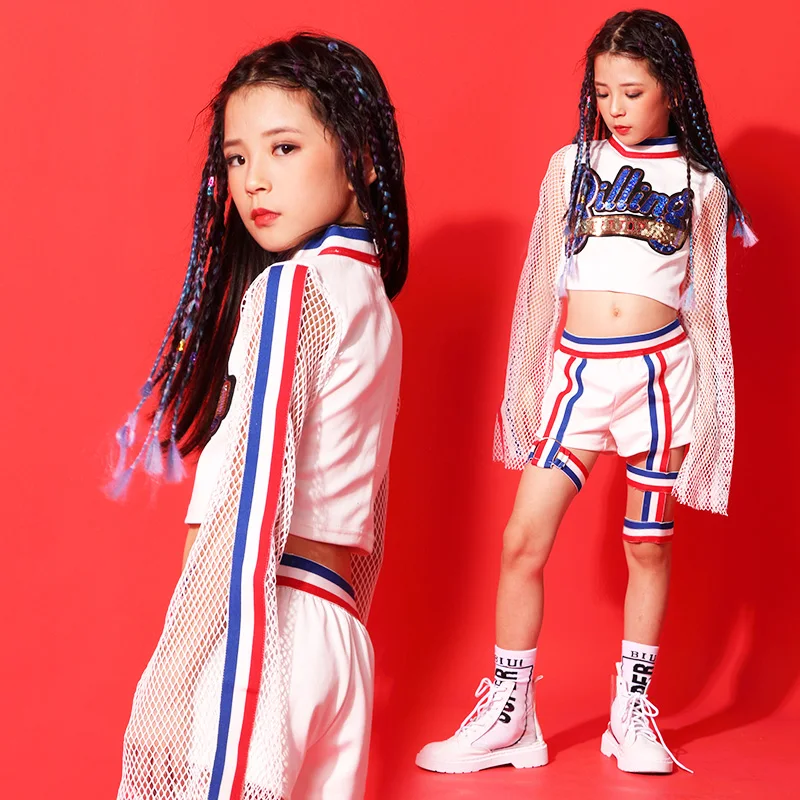 High Quality New 2019 Jazz Dance Costume Children Hip Hop Suit Street Hip-hop Korean Girls Show | Тематическая одежда и