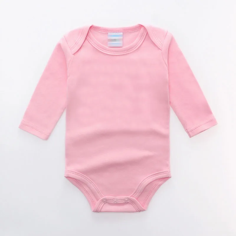 Детский однотонный трикотажный комбинезон из 2018 хлопка с длинным рукавом|baby