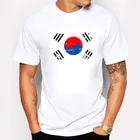 Мужская хлопковая футболка BLWHSA, в Корейском стиле, с национальным флагом