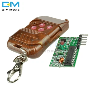 IC 2262 2272 315Mhz 433MHZ Four Ways 4 CH Key Wireless Remote Control Module Kit ASK Decoding Receiver Board For Arduino