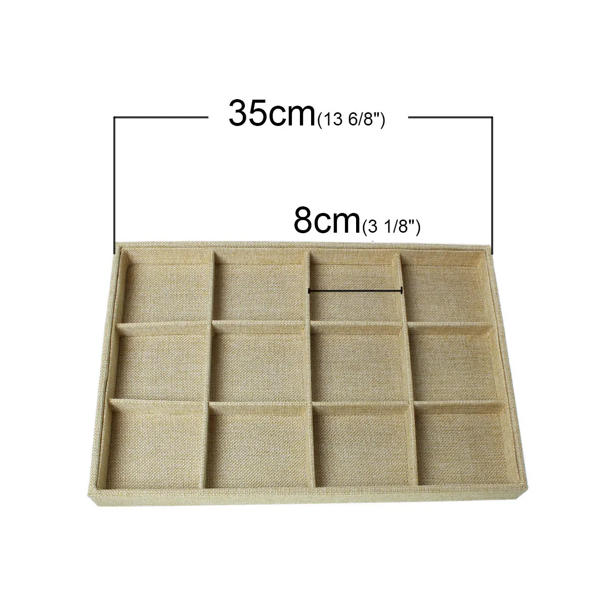 Дорин Деревянная Коробка Белье Стекались 12 Отсек Дисплей Лоток Вставить