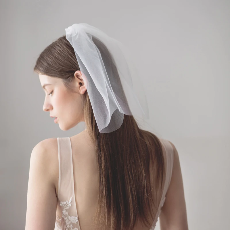 SLBRIDAL двухслойная свадебная фата с расчески цвета слоновой кости Свадебная