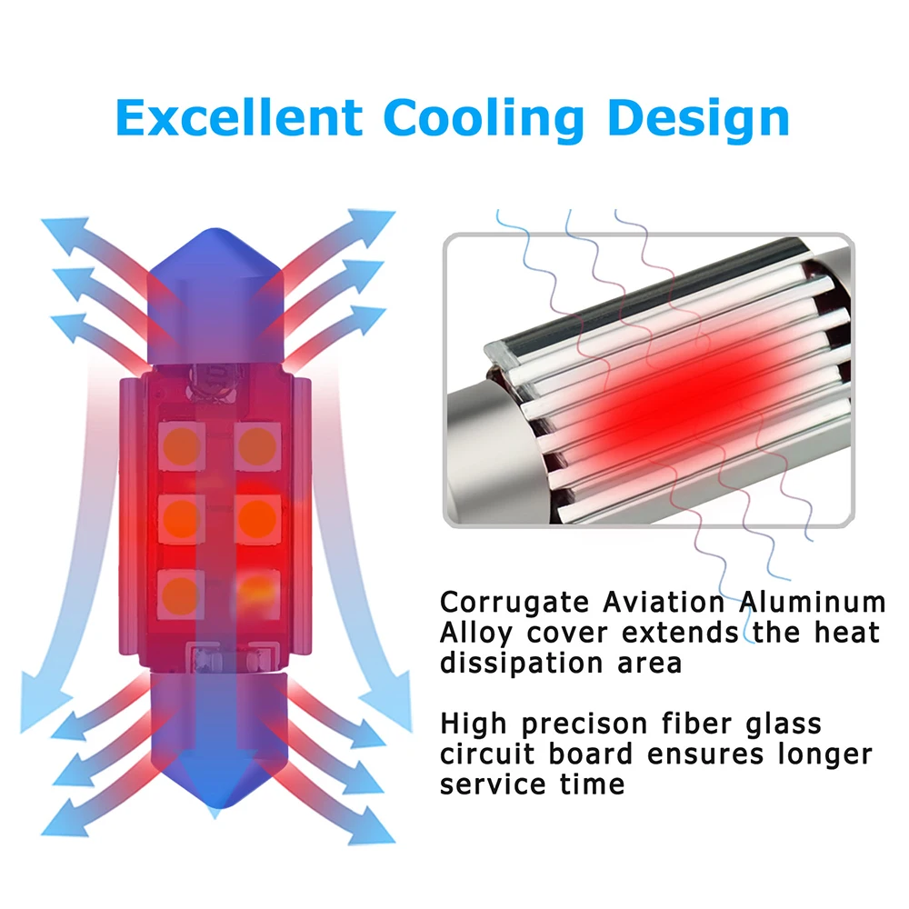 Гирлянда 36 мм светодиодный лампы C5W C10W 3030 SMD Canbus Error Free интерьера автомобиля