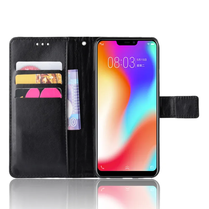 Vivo Y81 чехол y81чехол из искусственной кожи Роскошный кошелек для телефона задняя