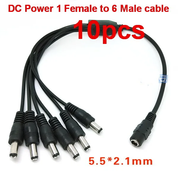10 шт. Кабель адаптер для видеонаблюдения 5 5x2 1 мм|cable tv splitter|cable fillingcable foil |