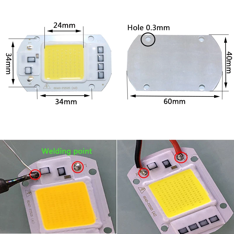 5 шт. AC110V/220 V привод Бесплатная интеллигентая (ый) IC высокой мощности светодиодный