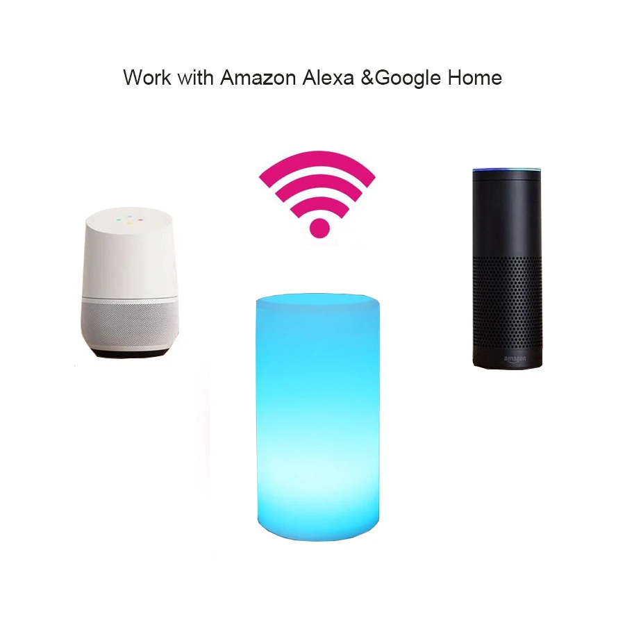 Умная лампа красочная детская окружающего света Поддержка приложения/Alexa Echo/Google